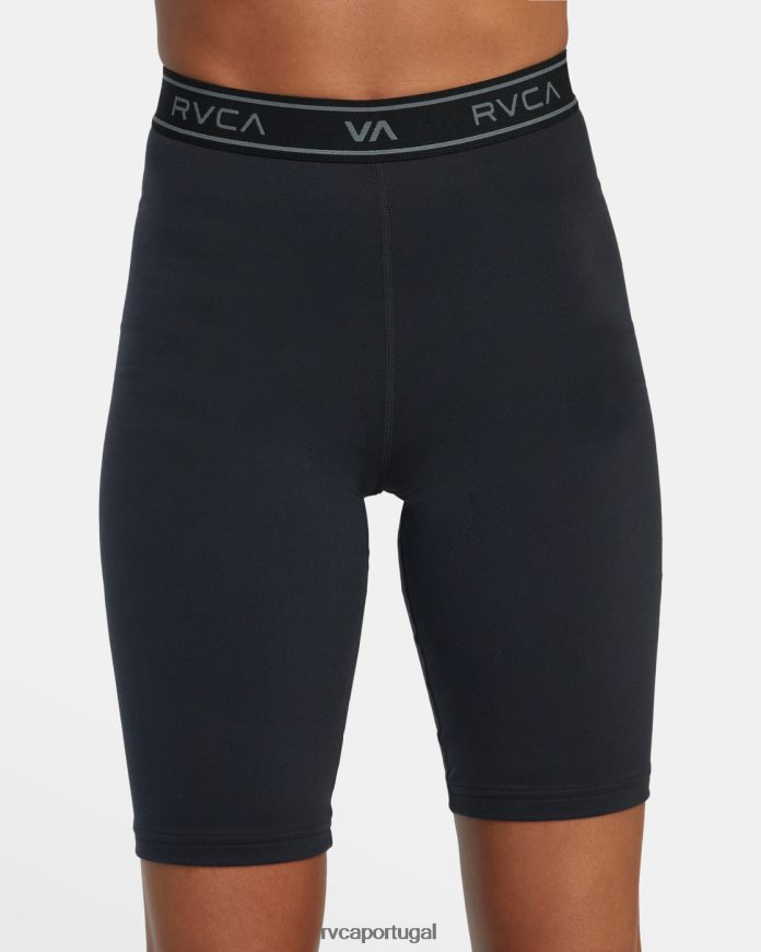roupas RVCA mulheres short biker básico 10.5 preto N00F2H1279
