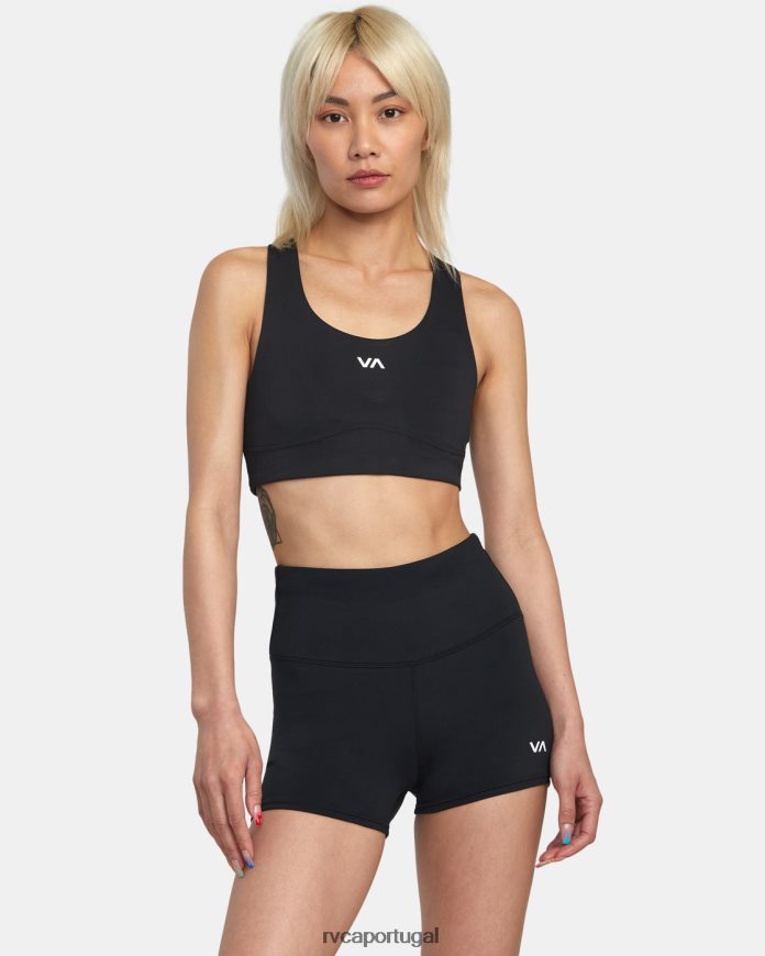 roupas RVCA mulheres shorts de treino baixinhos preto N00F2H1278