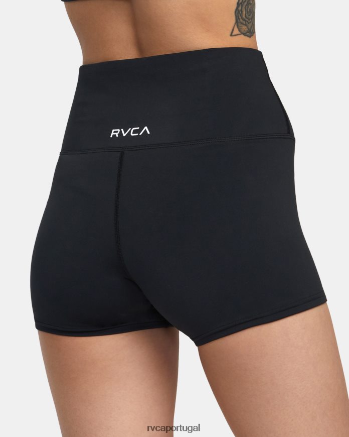 roupas RVCA mulheres shorts de treino baixinhos preto N00F2H1278