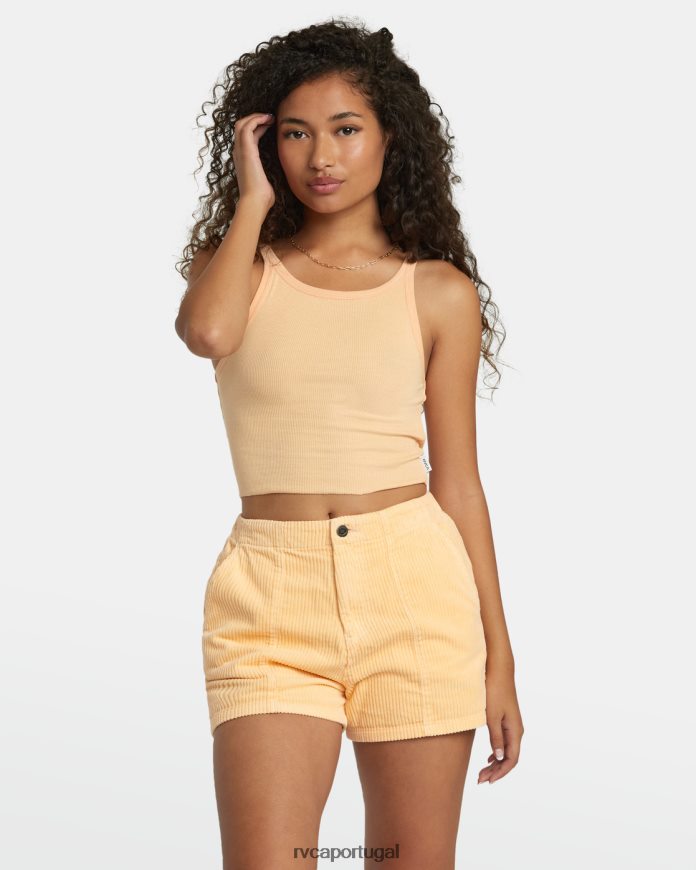 roupas RVCA mulheres shorts de veludo cotelê diurno Melão N00F2H1212