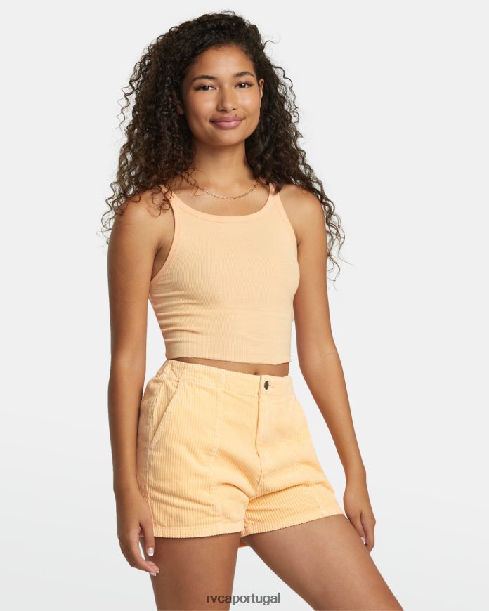 roupas RVCA mulheres shorts de veludo cotelê diurno Melão N00F2H1212