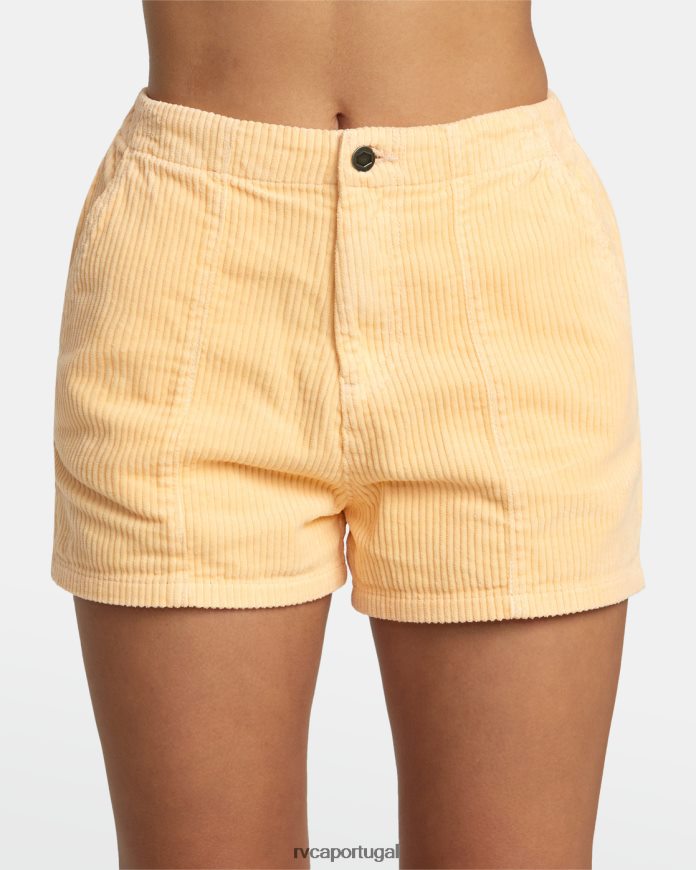 roupas RVCA mulheres shorts de veludo cotelê diurno Melão N00F2H1212