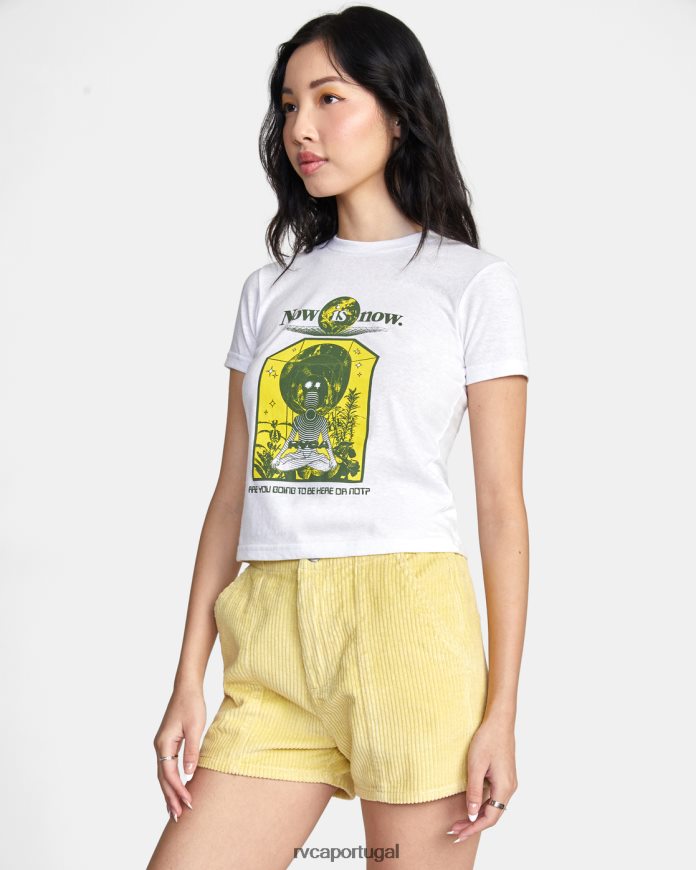 roupas RVCA mulheres shorts de veludo cotelê diurno amarelo suave N00F2H1491