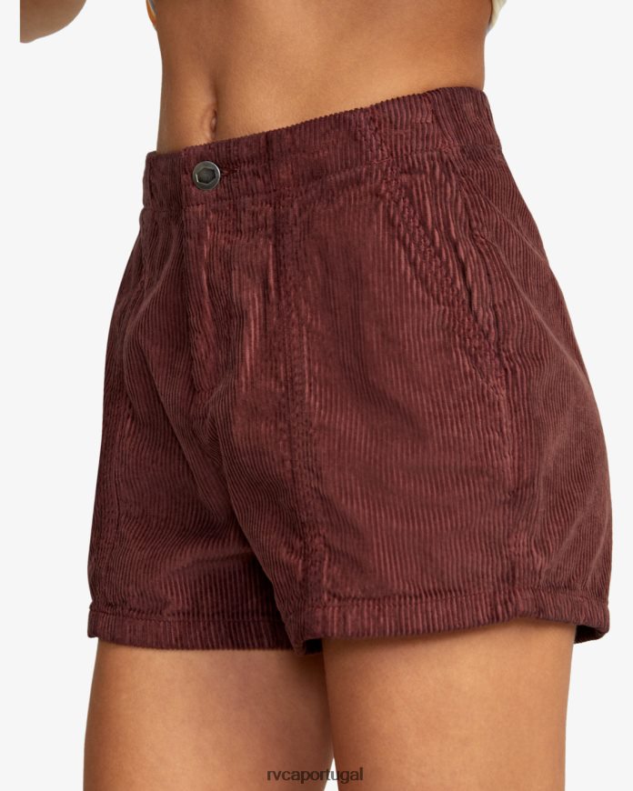 roupas RVCA mulheres shorts de veludo cotelê diurno expresso N00F2H1677