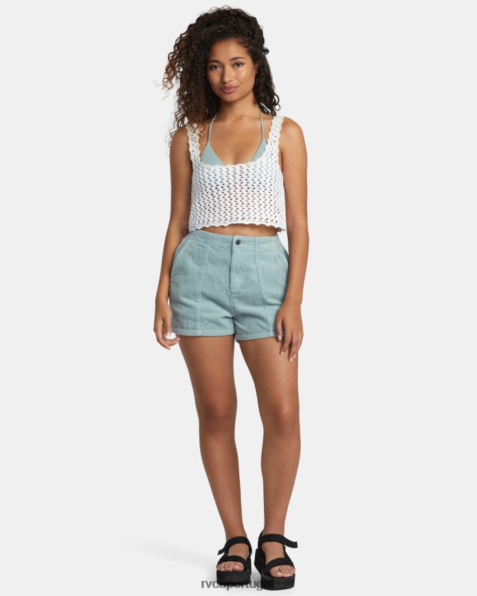 roupas RVCA mulheres shorts de veludo cotelê diurno xisto N00F2H1200