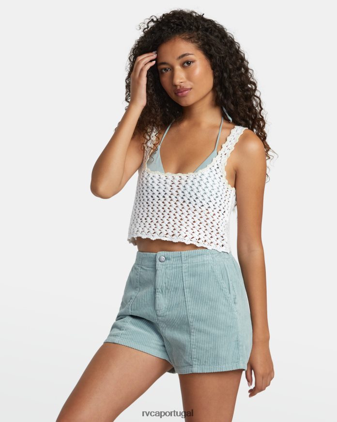 roupas RVCA mulheres shorts de veludo cotelê diurno xisto N00F2H1200