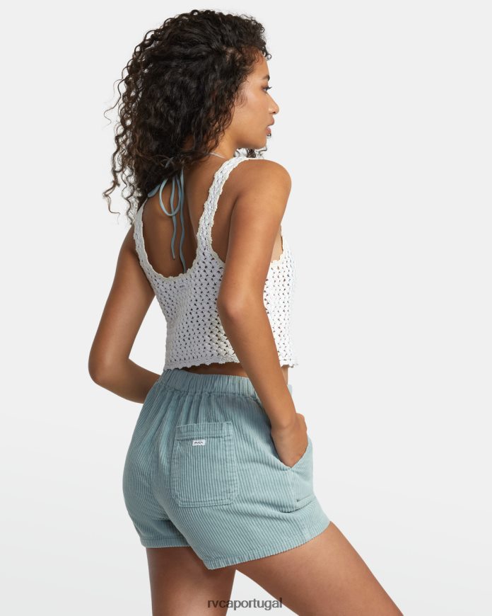 roupas RVCA mulheres shorts de veludo cotelê diurno xisto N00F2H1200