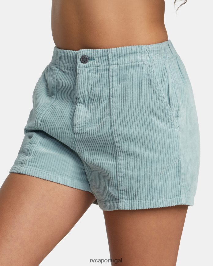 roupas RVCA mulheres shorts de veludo cotelê diurno xisto N00F2H1200