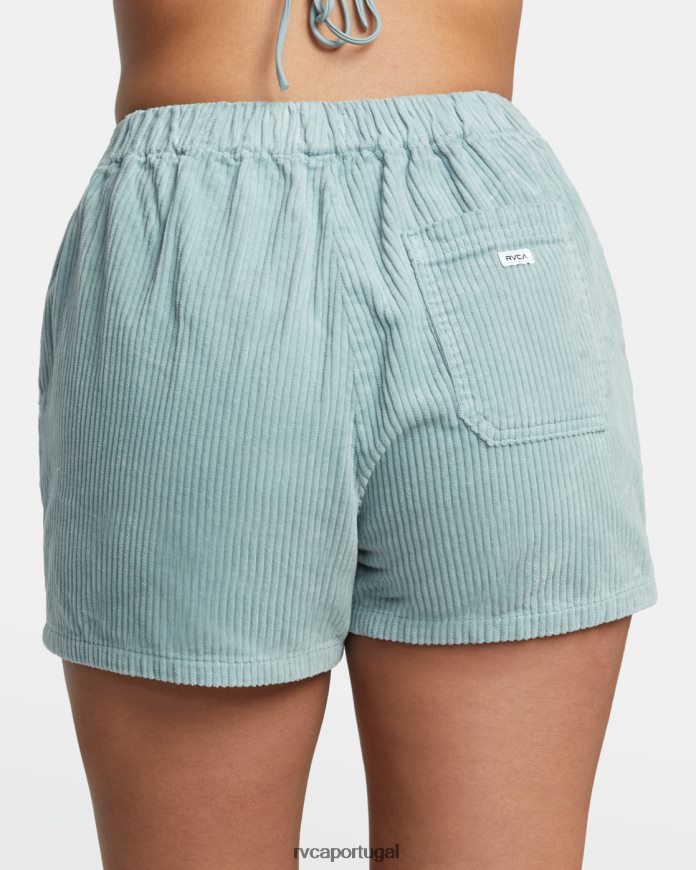roupas RVCA mulheres shorts de veludo cotelê diurno xisto N00F2H1200
