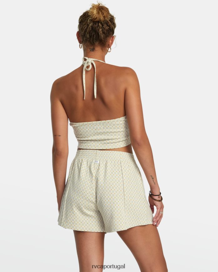 roupas RVCA mulheres shorts elásticos marina nuvem N00F2H1120