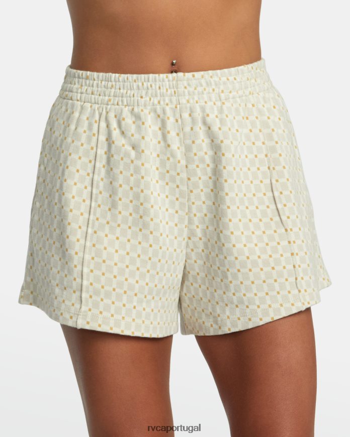 roupas RVCA mulheres shorts elásticos marina nuvem N00F2H1120