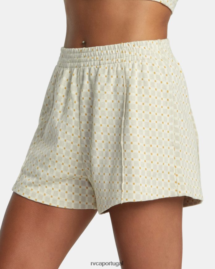 roupas RVCA mulheres shorts elásticos marina nuvem N00F2H1120