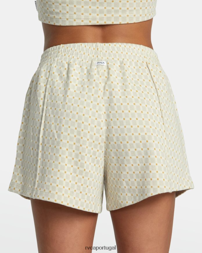 roupas RVCA mulheres shorts elásticos marina nuvem N00F2H1120