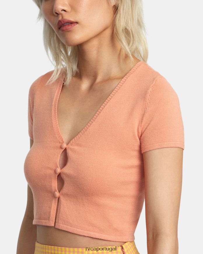 roupas RVCA mulheres cardigã dolly Lilikoi N00F2H1425