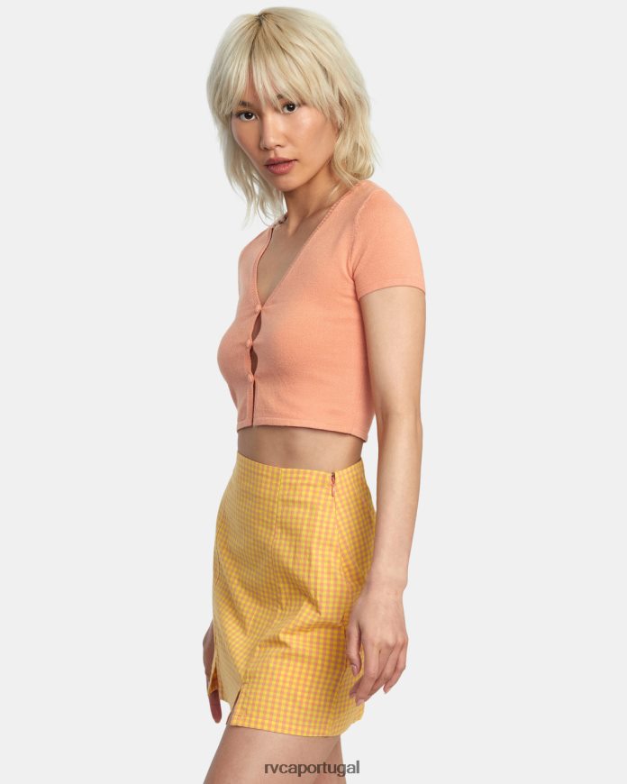 roupas RVCA mulheres cardigã dolly Lilikoi N00F2H1425