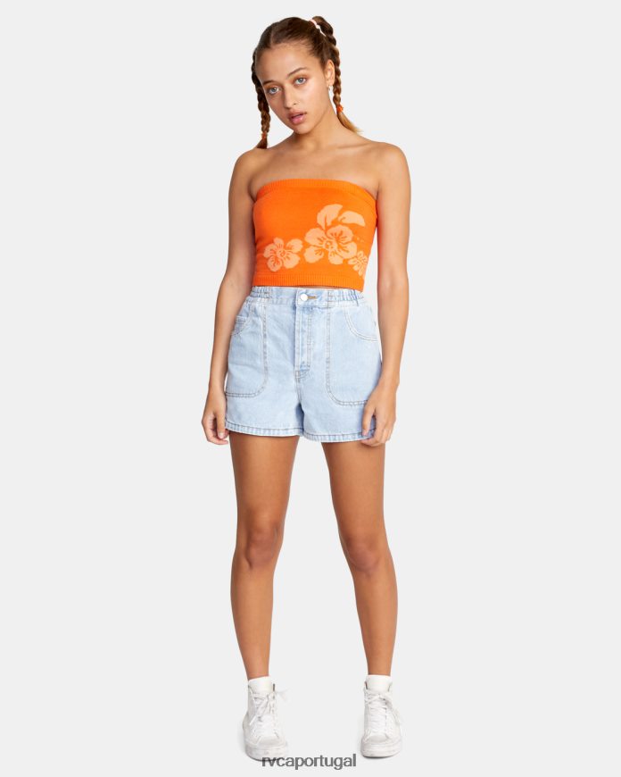 roupas RVCA mulheres motivos tubo top mandarim N00F2H1483