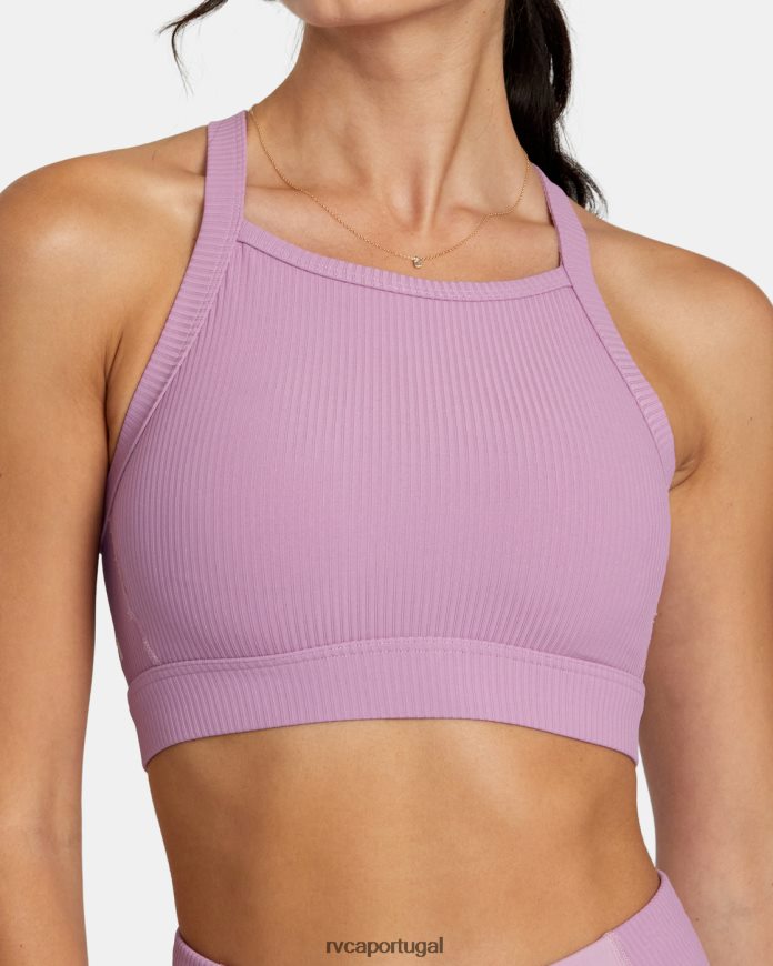 roupas RVCA mulheres sutiã esportivo va essencial de alto impacto lilás N00F2H1104