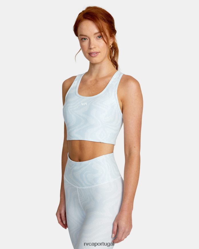 roupas RVCA mulheres va sutiã esportivo essencial céu estrato N00F2H1643