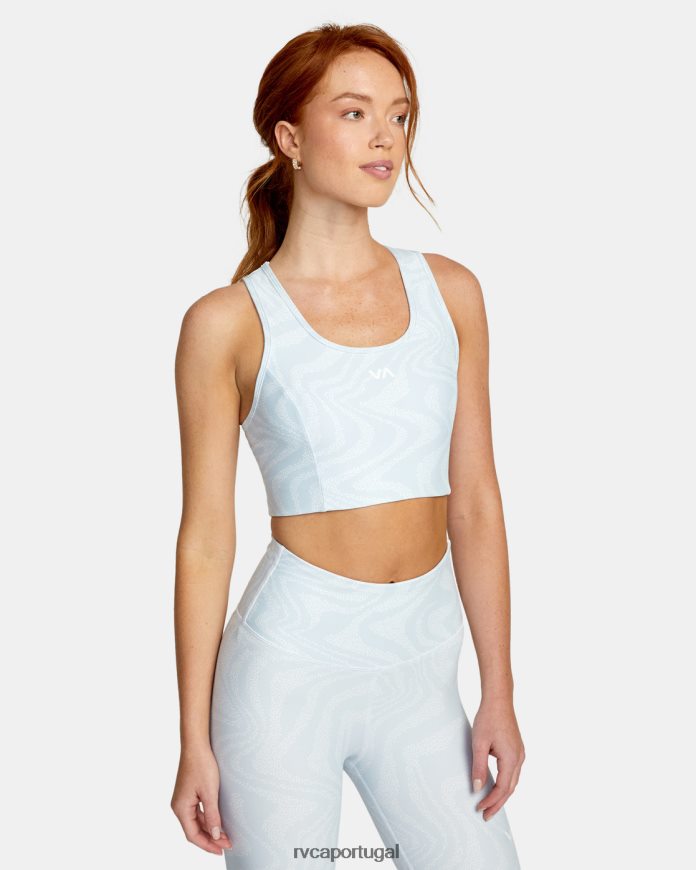 roupas RVCA mulheres va sutiã esportivo essencial céu estrato N00F2H1643
