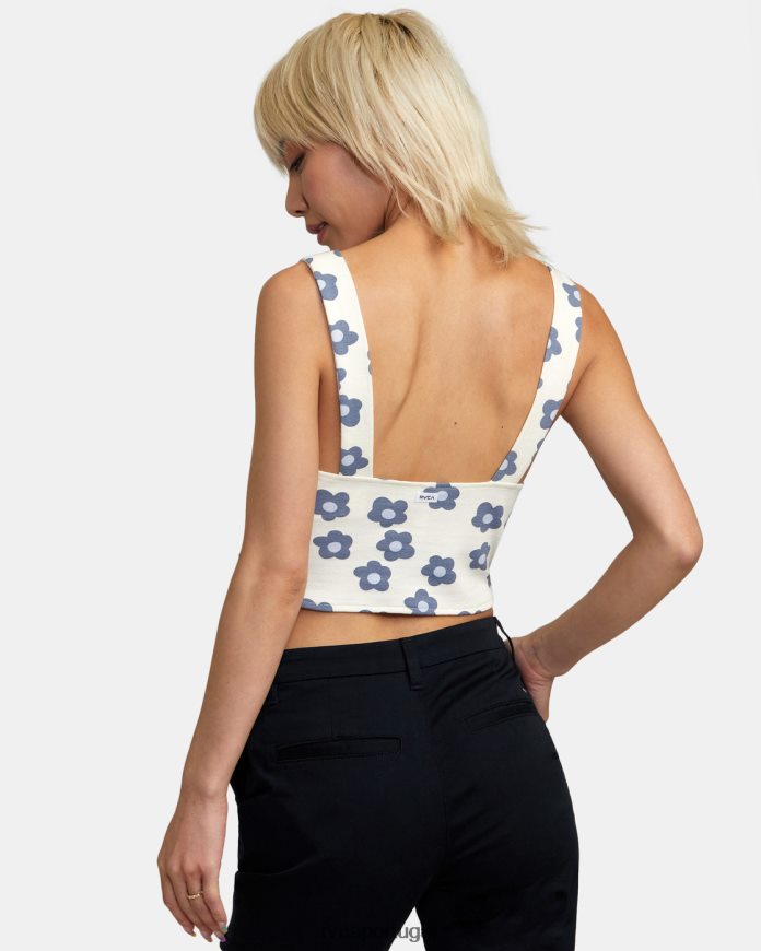 roupas RVCA mulheres regata cropped prazerosa natural N00F2H1488