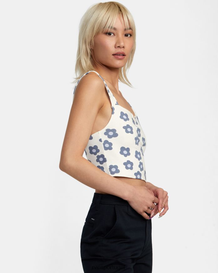 roupas RVCA mulheres regata cropped prazerosa natural N00F2H1488