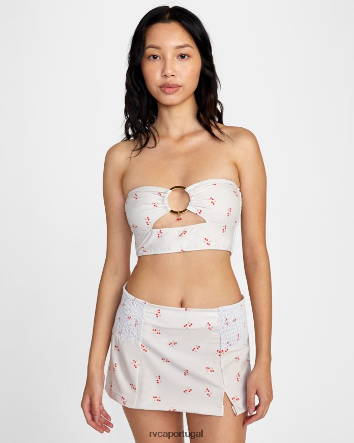 roupas RVCA mulheres top tubo galã creme N00F2H1511
