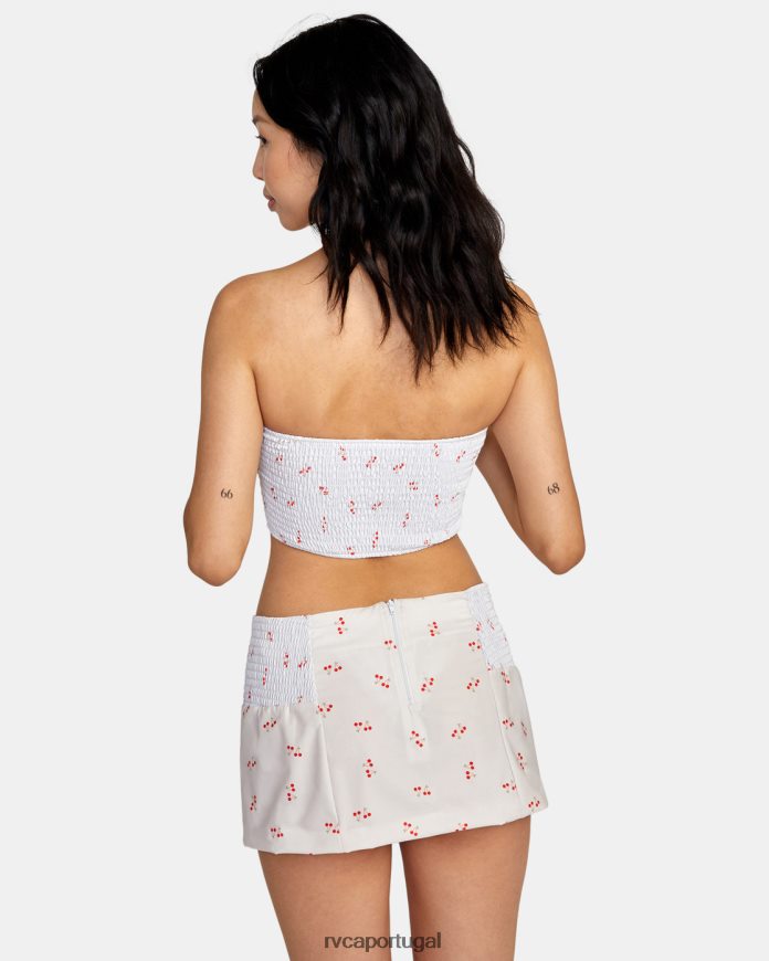 roupas RVCA mulheres top tubo galã creme N00F2H1511
