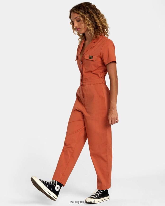 roupas RVCA mulheres macacão coleção recessão sândalo N00F2H1018