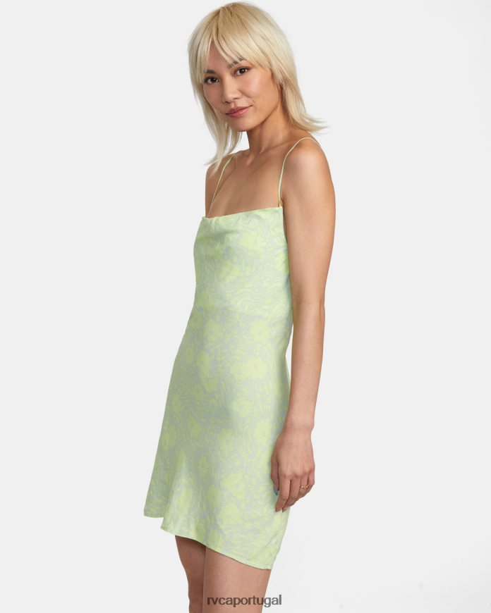 roupas RVCA mulheres mini vestido de sol com espaço em branco verde mineral N00F2H1461