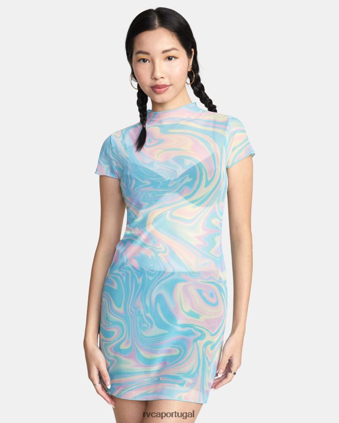 roupas RVCA mulheres mini vestido fantasma multi N00F2H1479