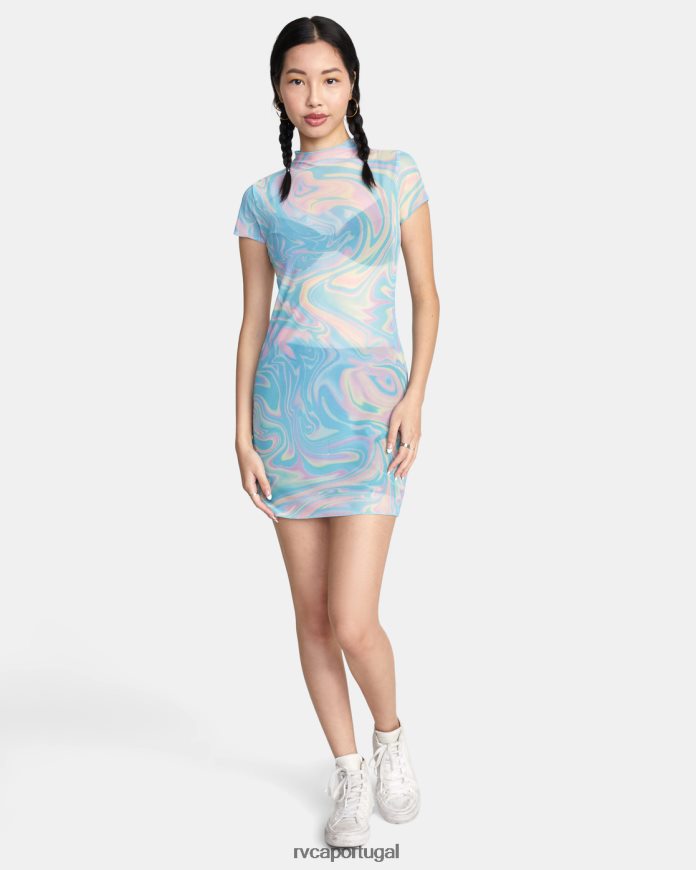 roupas RVCA mulheres mini vestido fantasma multi N00F2H1479