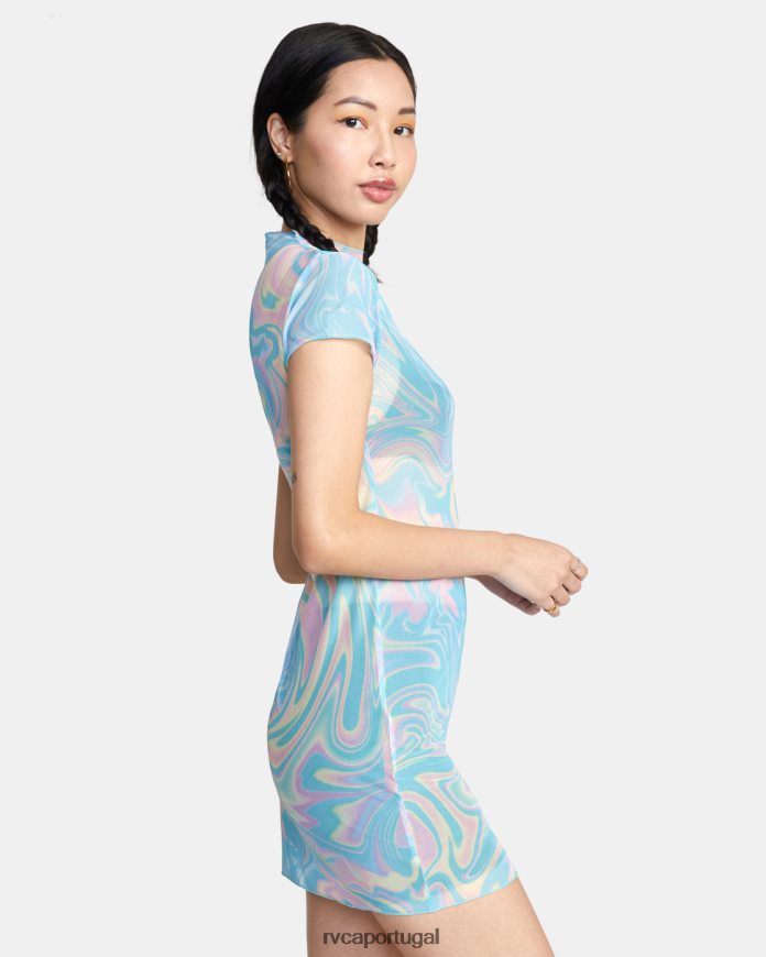roupas RVCA mulheres mini vestido fantasma multi N00F2H1479