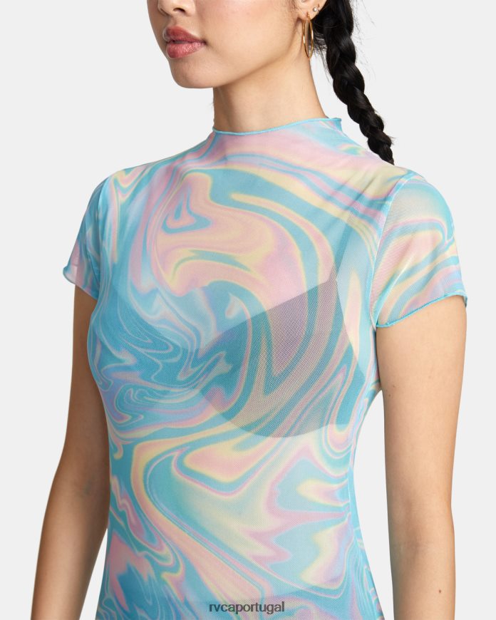 roupas RVCA mulheres mini vestido fantasma multi N00F2H1479