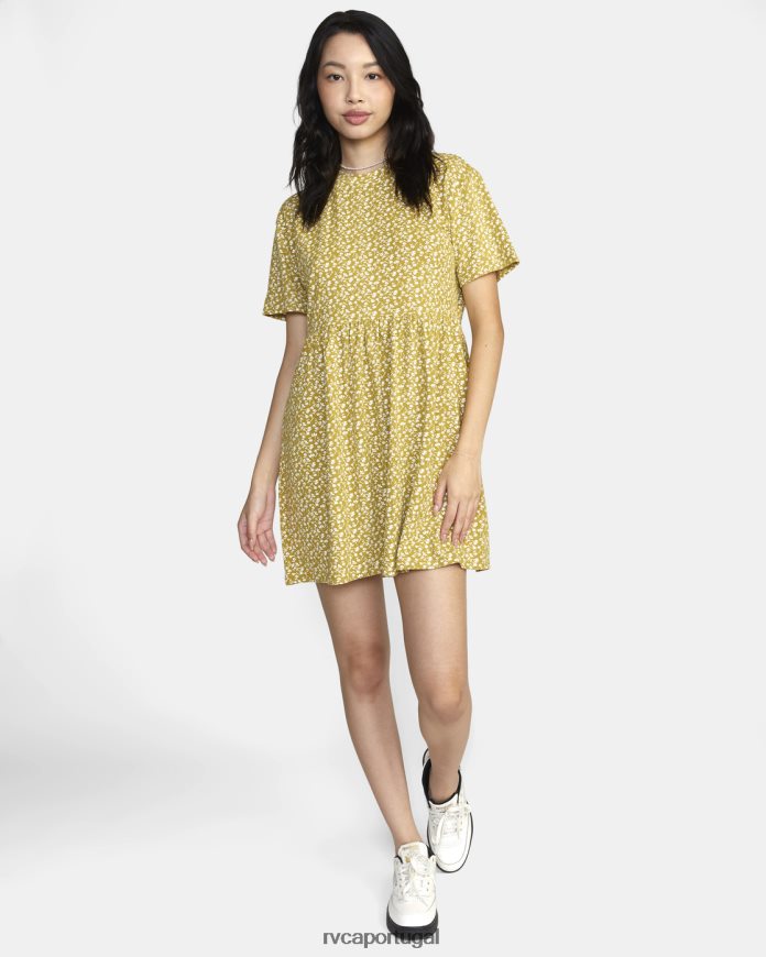 roupas RVCA mulheres minivestido city vibes bronze N00F2H1550