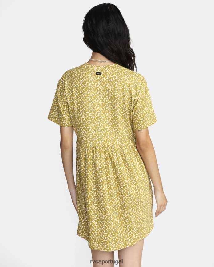 roupas RVCA mulheres minivestido city vibes bronze N00F2H1550