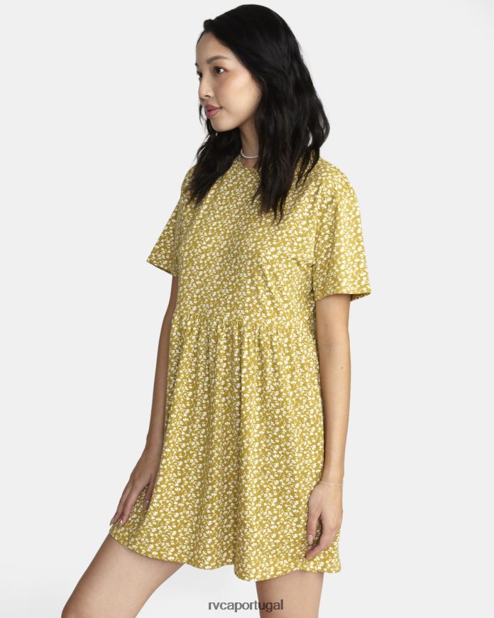 roupas RVCA mulheres minivestido city vibes bronze N00F2H1550