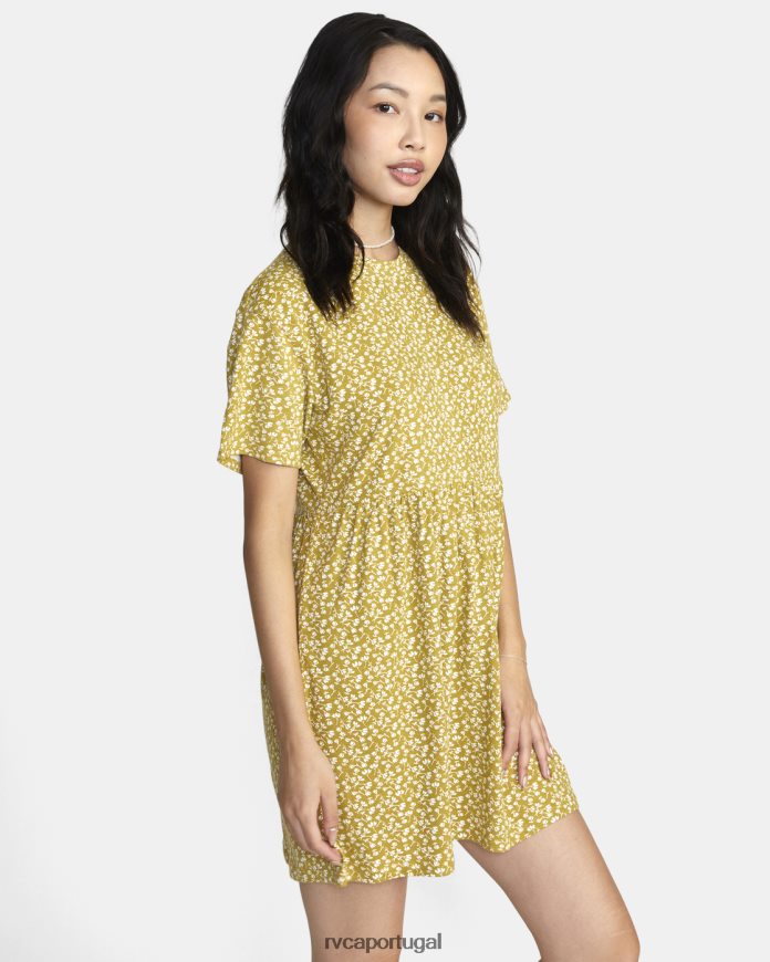 roupas RVCA mulheres minivestido city vibes bronze N00F2H1550
