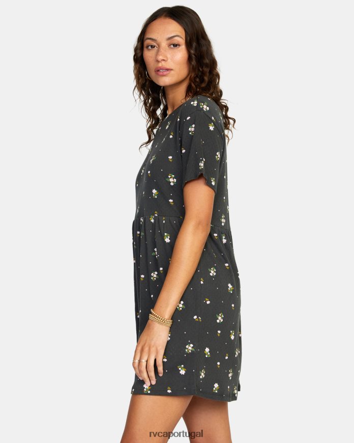 roupas RVCA mulheres minivestido city vibes preto N00F2H1573