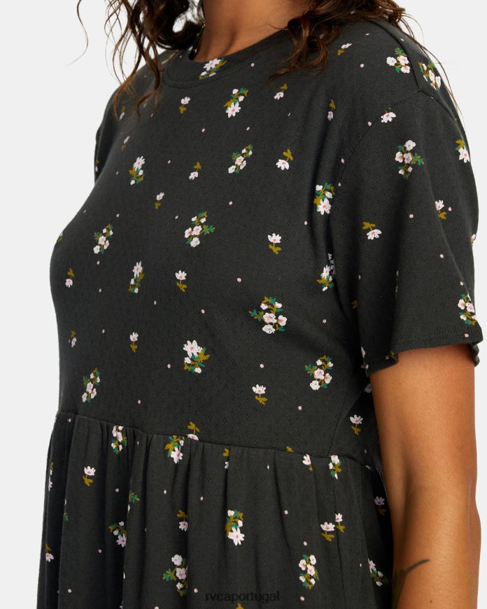 roupas RVCA mulheres minivestido city vibes preto N00F2H1573