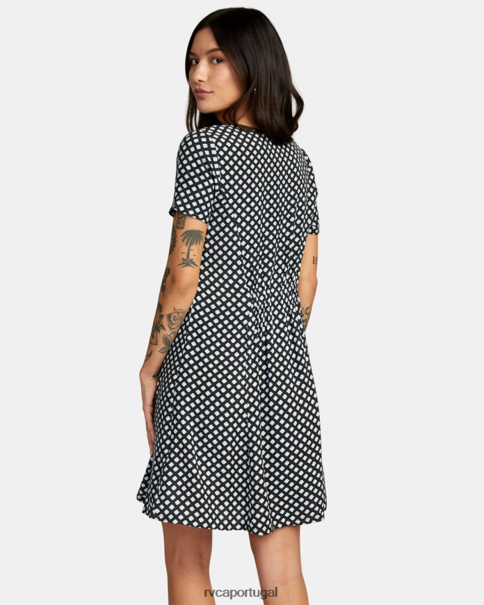 roupas RVCA mulheres minivestido discreto preto N00F2H1098