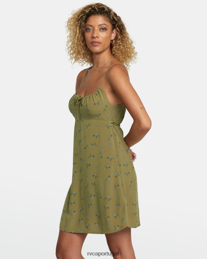 roupas RVCA mulheres minivestido encosta babosa N00F2H1224
