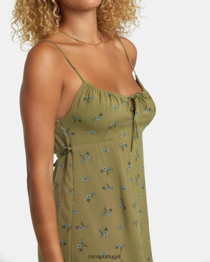 roupas RVCA mulheres minivestido encosta babosa N00F2H1224