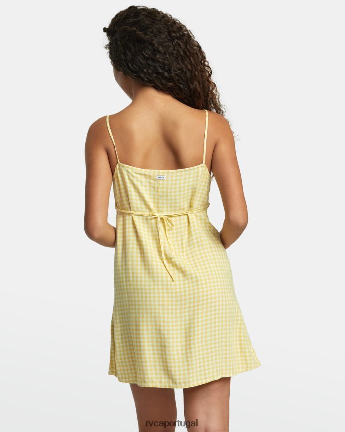 roupas RVCA mulheres minivestido encosta dourado N00F2H1191