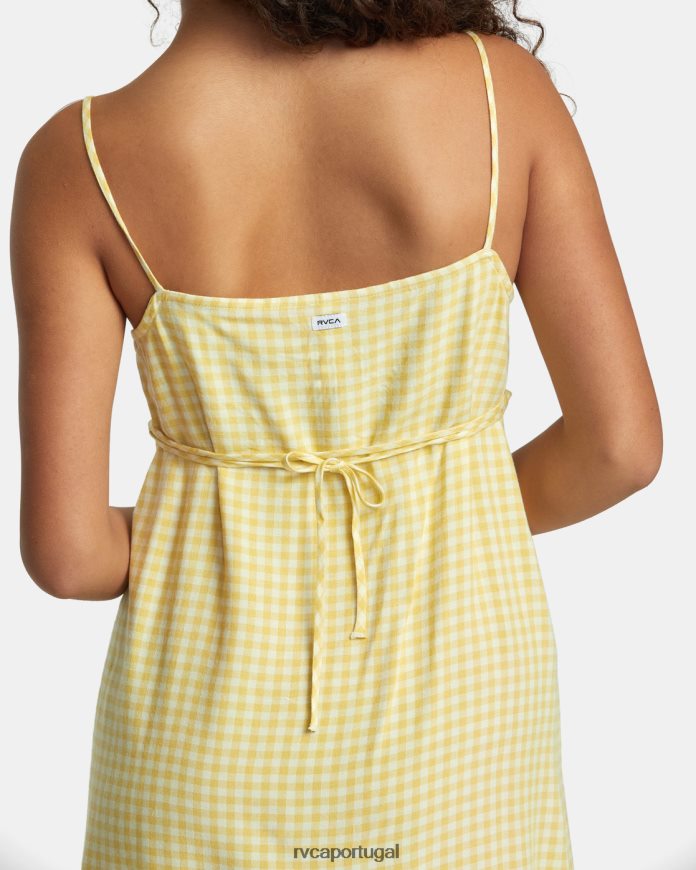 roupas RVCA mulheres minivestido encosta dourado N00F2H1191