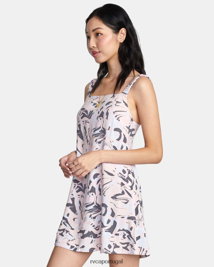 roupas RVCA mulheres salve-se minivestido cinza azul N00F2H1453