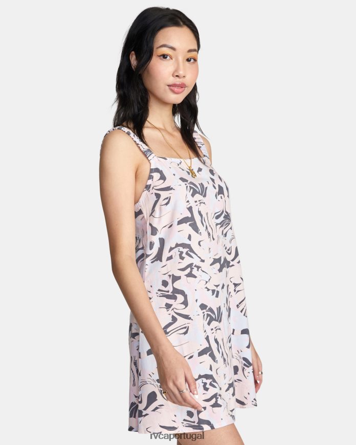 roupas RVCA mulheres salve-se minivestido cinza azul N00F2H1453