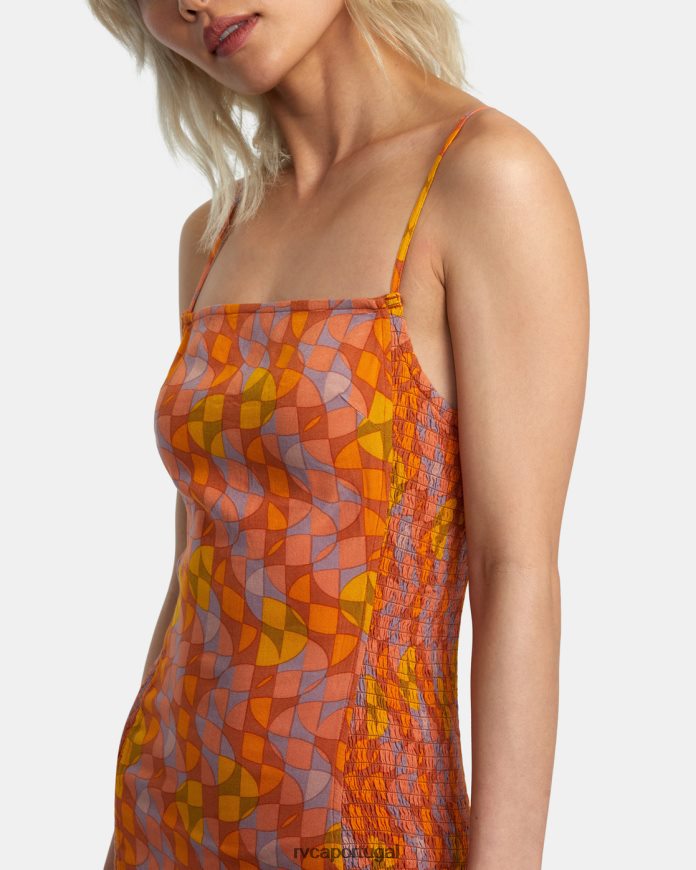 roupas RVCA mulheres vestido bodycon unido sândalo N00F2H1403
