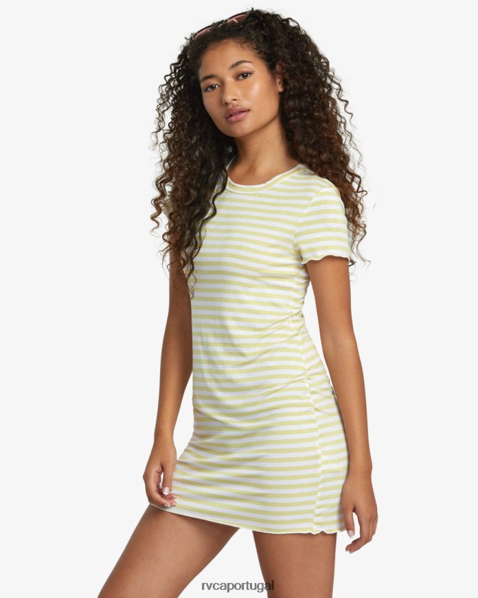 roupas RVCA mulheres vestido camiseta rover dourado N00F2H1183