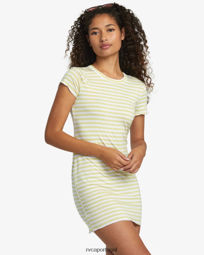 roupas RVCA mulheres vestido camiseta rover dourado N00F2H1183