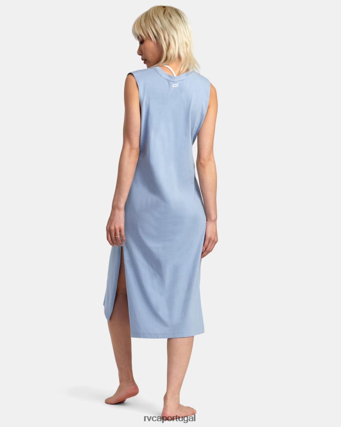 roupas RVCA mulheres vestido de cobertura flexin azul empoeirado N00F2H1258